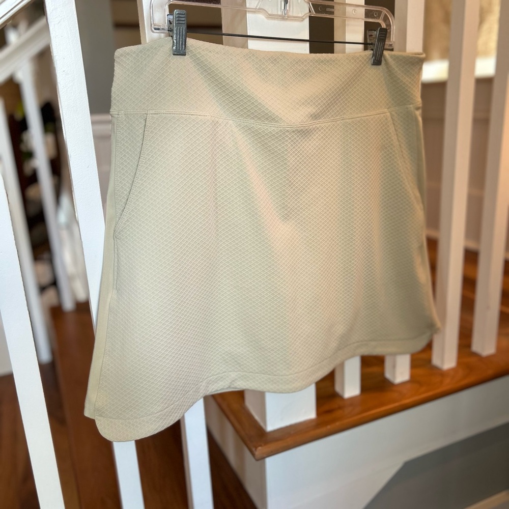 Nancy Lopez Yellow | Beige Golf Skirt in XL